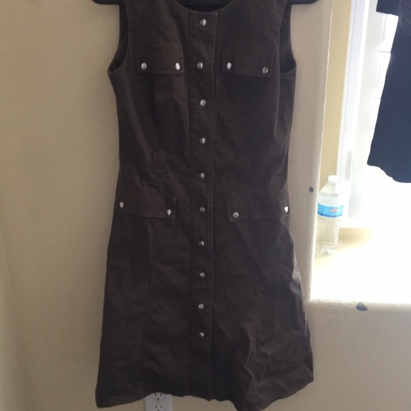 Green Calvin Klein Button up Dress - Picture 4 of 5